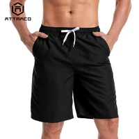 attraco men beach shorts with pockets swimming shorts bandage swimwear briefs man swimming trunks sea short bottoms