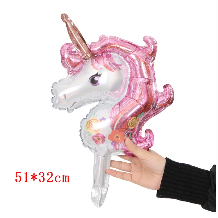 1pc 16inPinkunicorn Единорог День рождения украшения Дети розовый Радуга баннер Единорог тарелка воздушные шары салфетка обертка девочка с днем рождения Декор - Цвет: 1pc 16inPinkunicorn