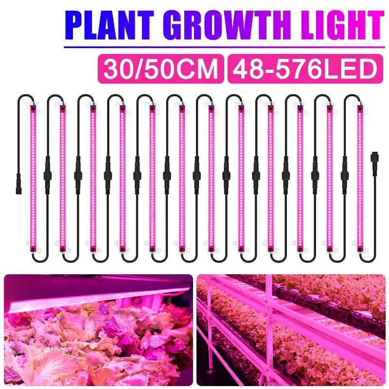 

LED Grow Light AC220V Full Spectrum LED Bar Lamp for Plants High Luminous Efficiency 50/30cm for Grow Tent Greenhouses Flowers