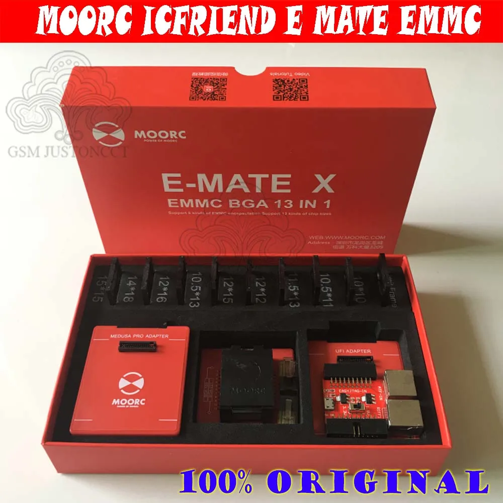 MOORC ICFRIEND высокое Скорость E MATE PRO памяти на носителе EMMC ИС eMMC 13 в 1 BGA с легкий jtag плюс