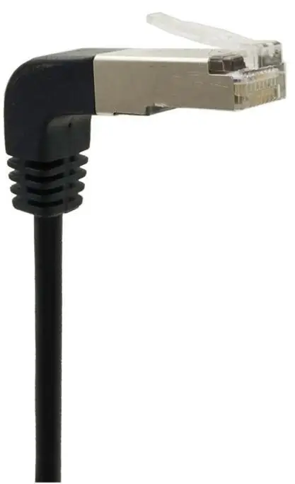 Соединительный локоть RJ45 сетевой кабель 90 градусов с прямоугольным изгибом