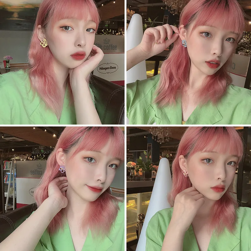 Маленькие серьги-гвоздики полые серьги-ромашки для женщин корейские серьги в