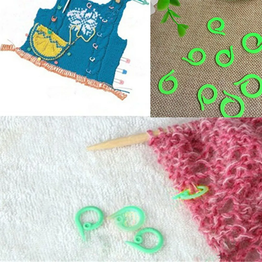 

10/40Pcs Plastic Stitch Marker Knitting Crochet Locking Stitch Needle Clip Stitch Markers Rings DIY Weaving Knitting Tools