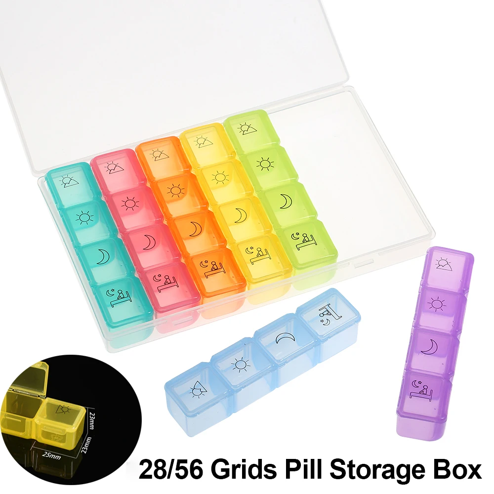 7 дней в неделю 4 раза день таблетница таблетки капсулы медицинский препарат