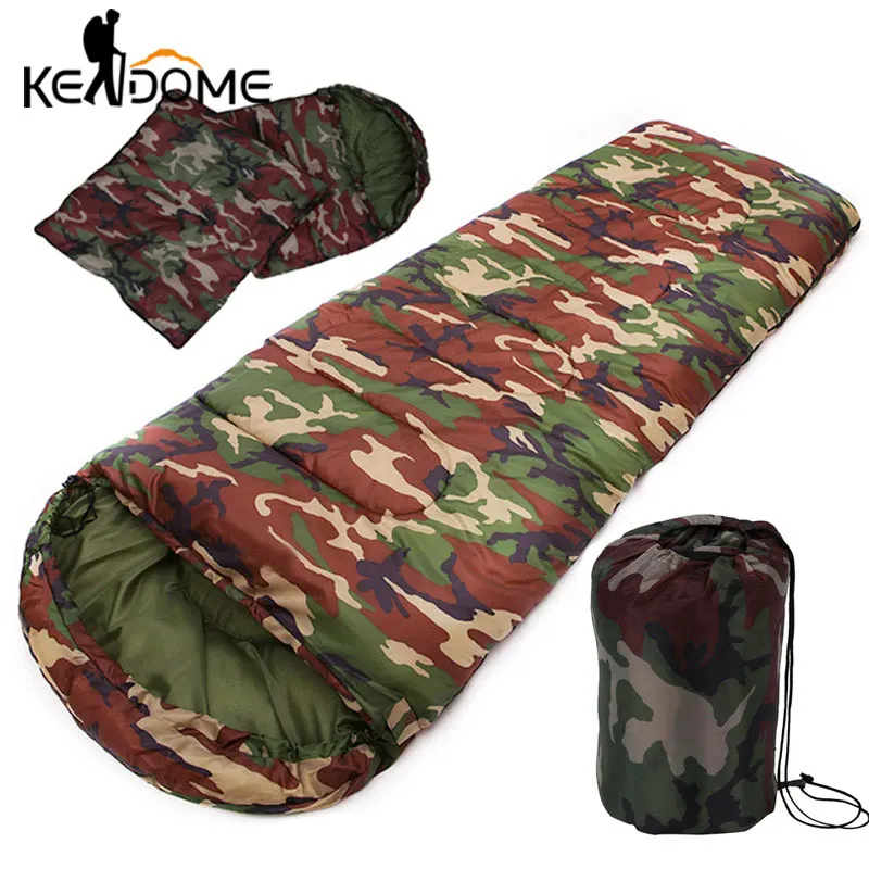 Хлопковый спальный мешок XA278D для кемпинга стильный армейский Камуфляжный в