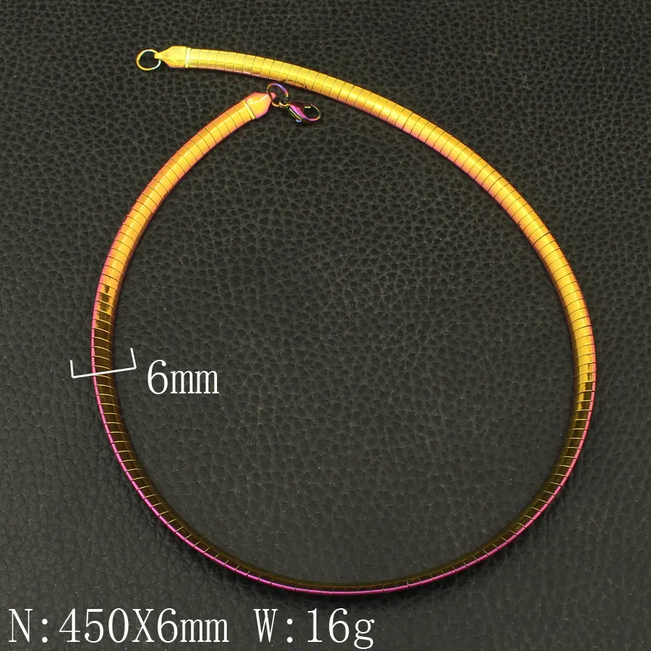 Ювелирные изделия из нержавеющей стали 450 мм 4 6 мм|Ожерелье-ошейник| |