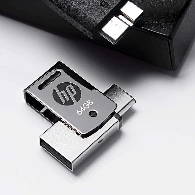 Hp X5000M металлический OTG type-C USB 3,1 высокоскоростной USB флеш-накопитель для смартфонов/планшетов 64 Гб 128 ГБ 256 ГБ