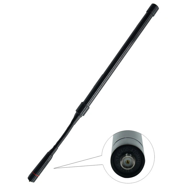 LSENG 39CM Foldable SMA-Female 144/430MHz Goose Tube Walkie Talkie Antenna with Baofeng UV-5R UV9R BF-888S Kenwood Two-Way Radio