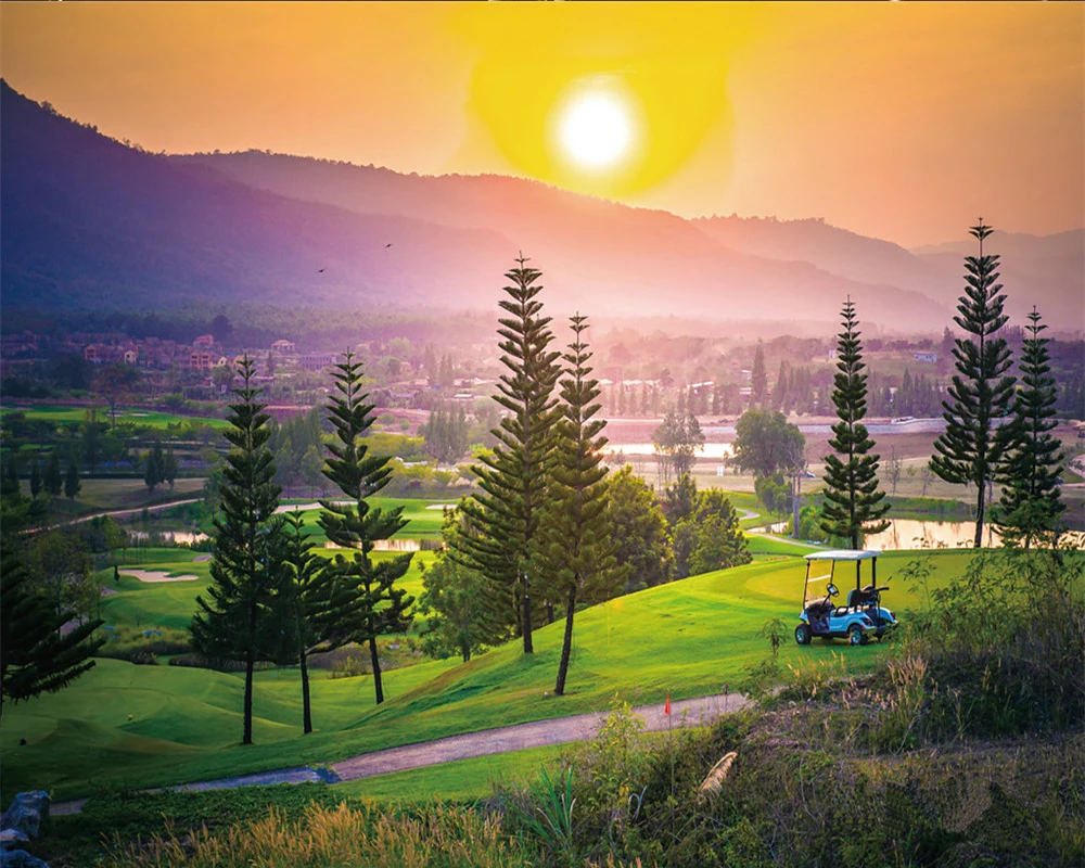 

3d Living Room Curtain Green Rural Landscape 3d Curtains Romantic Landscape Modern Decoration 3d Blackout Curtains