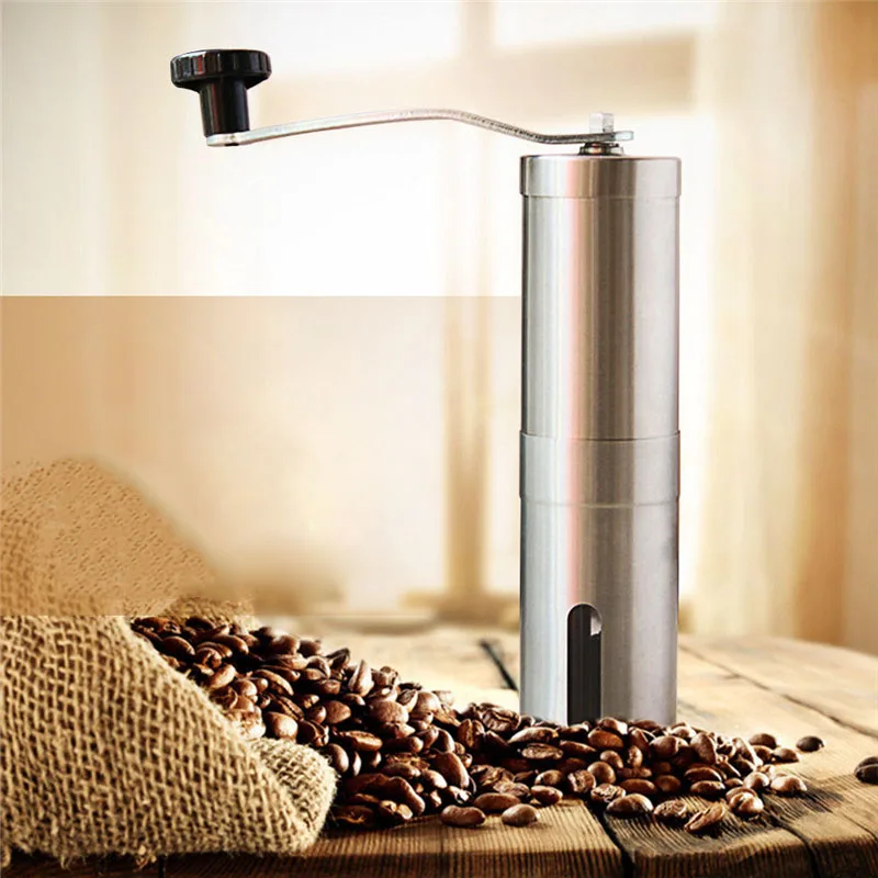 

Coffee Grinder Machine Adjustable Ceramic Core Stainless Steel Handmade Conical Coffee Bean Grind Hand Kitchen Tool Grinders
