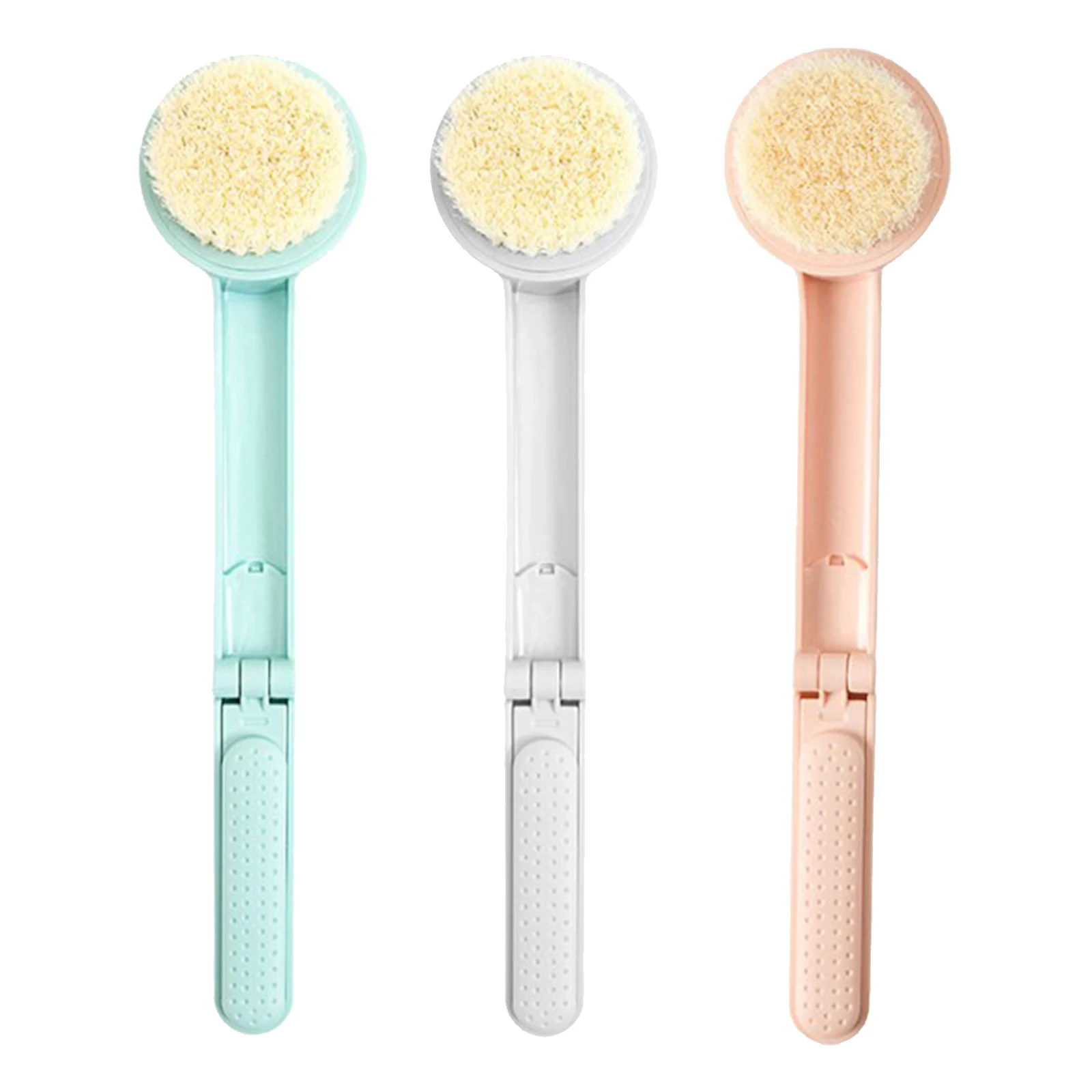 

Portable Soft Head Long Body Bath Shower Back Brush Scrubber Massager Skin