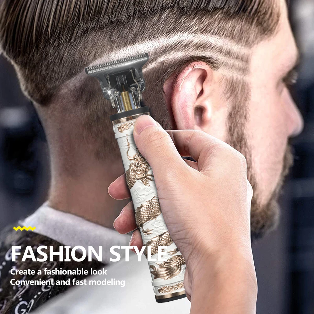 Maquinilla el&eacute;ctrica de cortar pelo para hombre, afeitadora recargable por conexi&oacute;n USB, T9, peluquer&iacute;a profesional-0