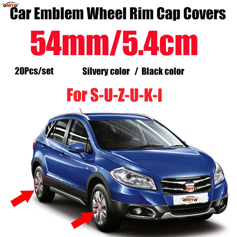 

20pcs/set 54mm 5.4cm Car Emblem Wheel Hub Cover Auto Badge Rims Wheel Center Caps for Swift Alto SX4 Jimnty