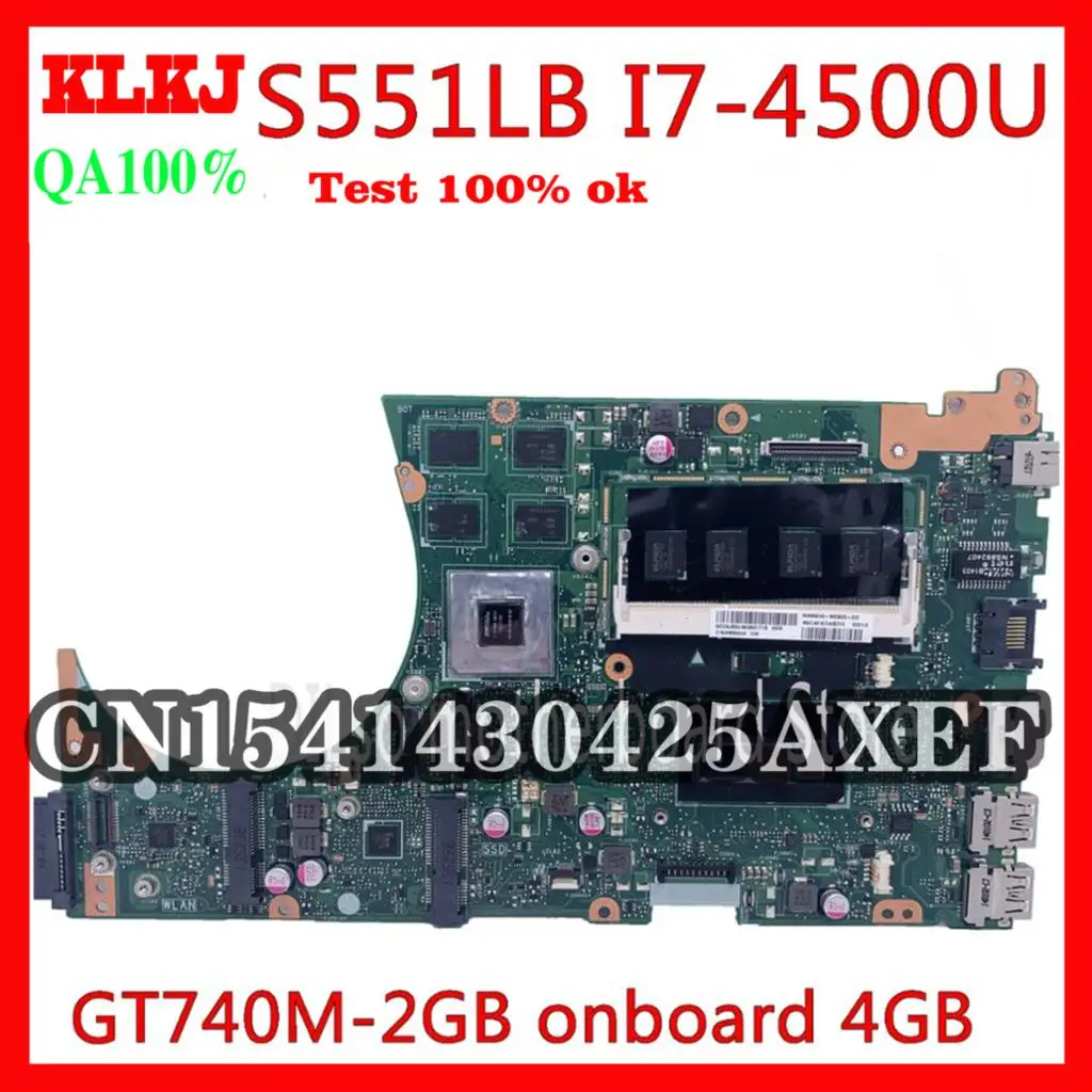 

Материнская плата KLKJ S551LB для ASUS S551LA S551LN S551L R553L S551, материнская плата 4 Гб ОЗУ
