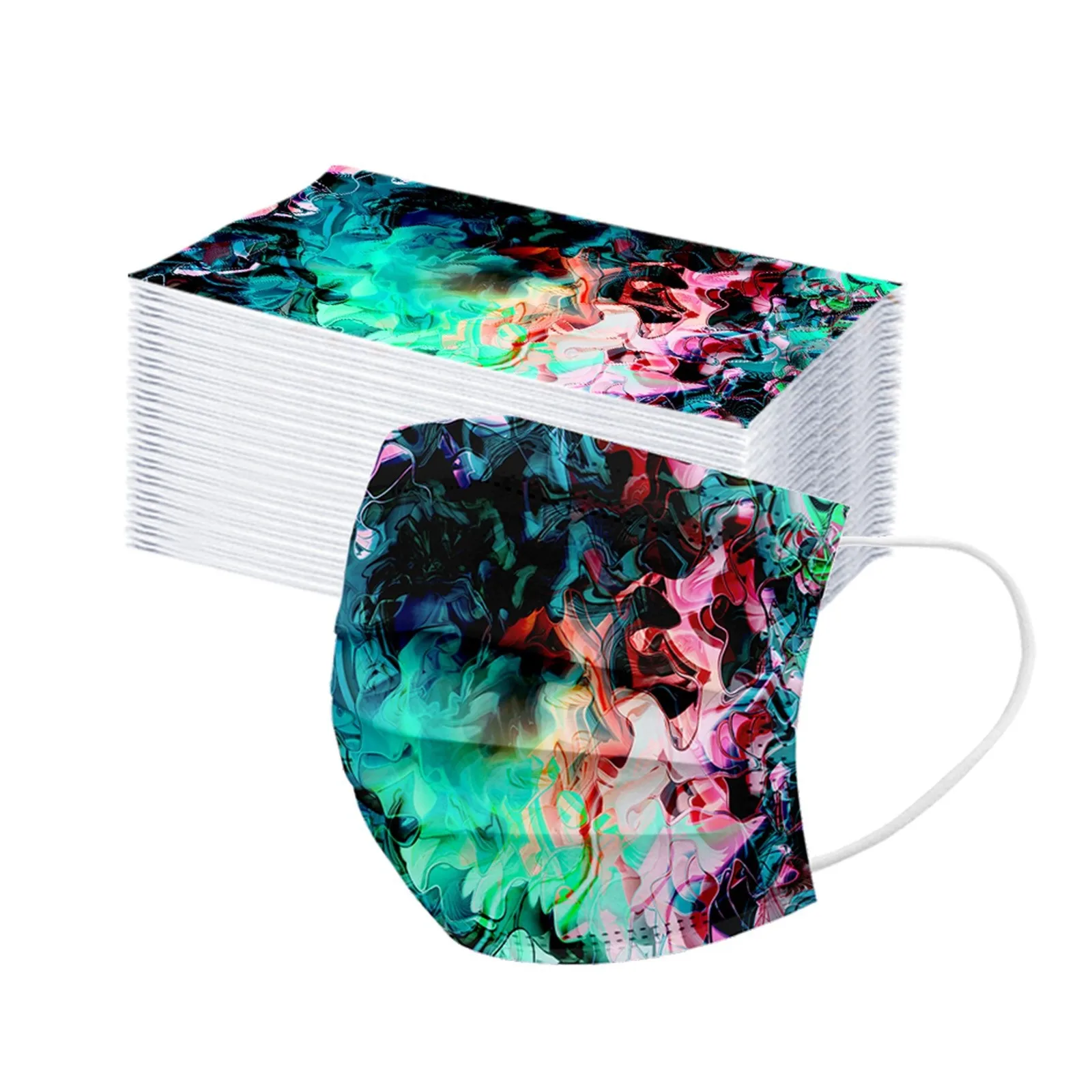 

Adult Disposable Mask Non-woven Spunlace Fabric Face Masks 3-layer Protective Personalized Smudge Series Dust-proof Mascarillas