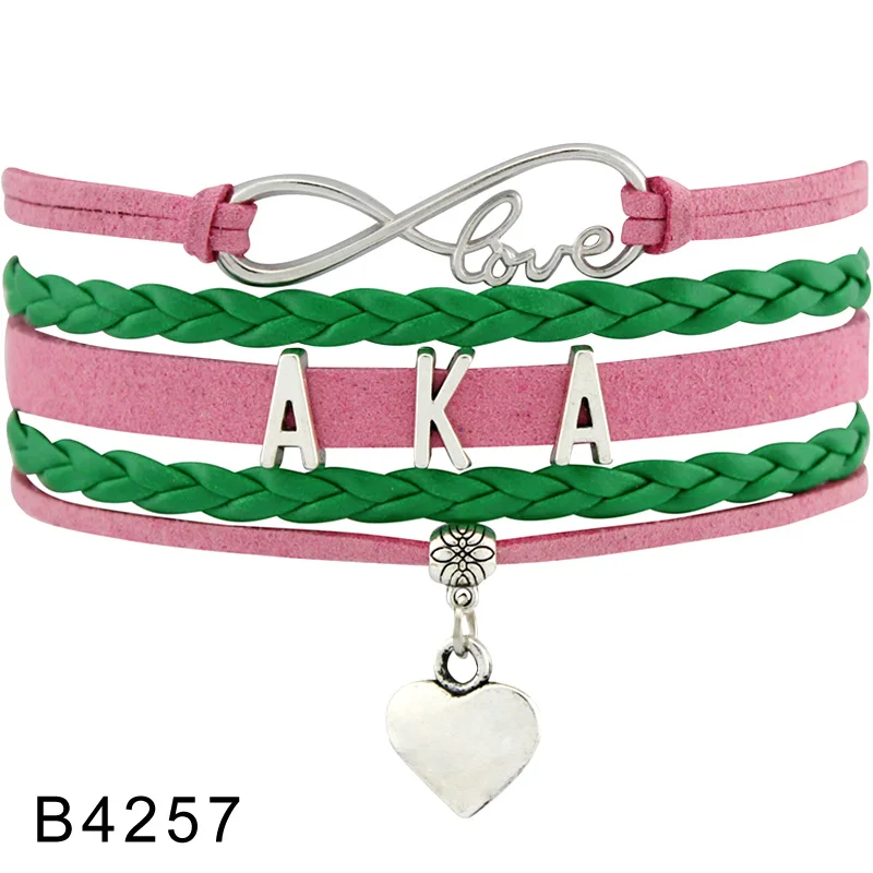 Колледж Fratority AKA DST GPhiD зет ADPi AGS ZTA Альфа Omicron Pi AGK Чи Омега Tri Delta Sigma Kappaa Phi Mu Гам Браслеты - Окраска металла: B4257