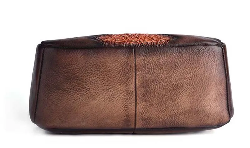 Женский кожаный рюкзак, винтажный рельефный рюкзак Mochila Feminina, повседневный женский рюкзак, женская сумка на плечо, рюкзак для путешествий