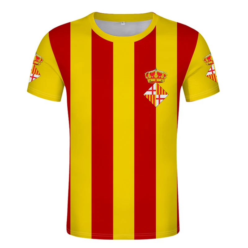 Футболка с испанским флагом Барселоны футболка именем на заказ рубашка