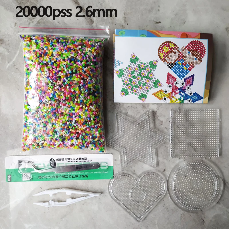 2 6 мм/20000 шт./пакет Хама бусины 3D головоломки (1 pegboard + 1 альбом для фотографий