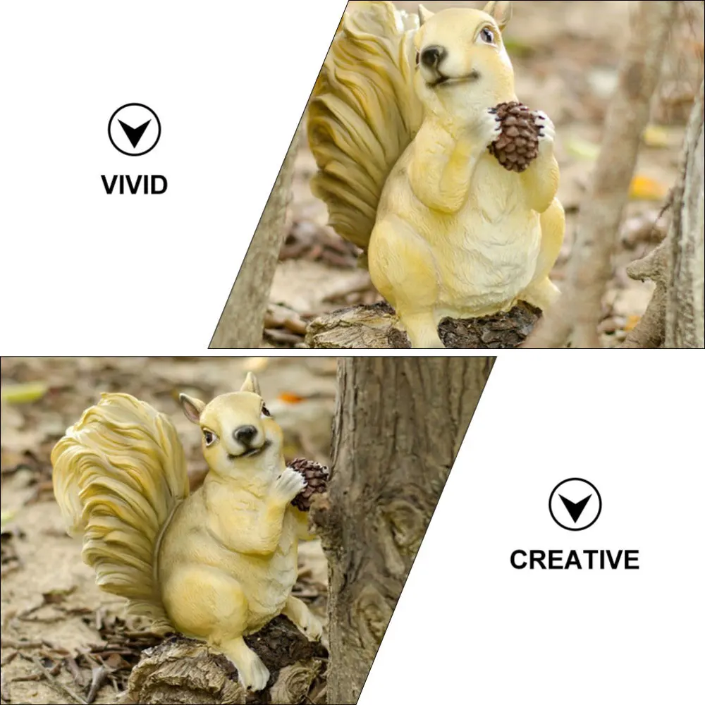 

1PC Adorable Emulated Squirrel Ornament Garden Yard Resin Crafts Decoration