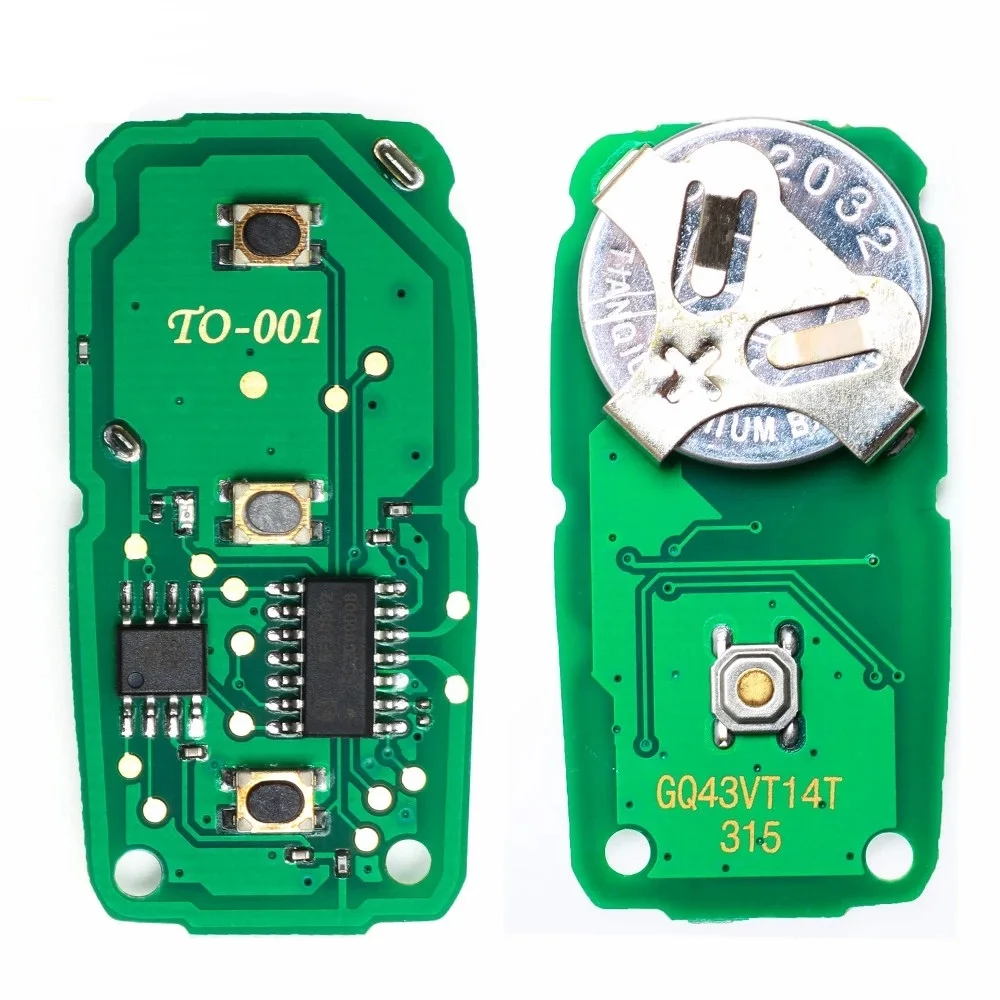 Автомобильный пульт дистанционного управления KEYECU 2 + 1 3 кнопки GQ43VT14T 4D67 с