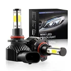 Мини-светодиодная автомобильная лампа H7 360 градусов 4 стороны 10000LM 6000K H8 H9 H11 9005 HB3 H10 9006 HB4 противотумансветильник фара