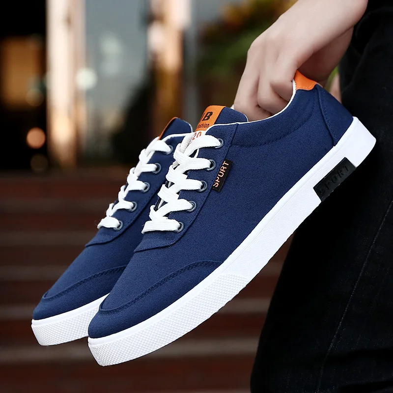 Solid sneakers men shoes mans footwear 2019 fashion lace-up casual breathable vulcanized male tennis |