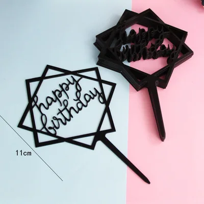 10 шт. украшения для торта Топпер акриловая фотография торты на день рождения