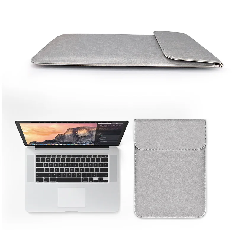 Чехол из мягкой искусственной кожи для ноутбука Macbook Air Pro 12 13 14 15 дюймов сумка 3