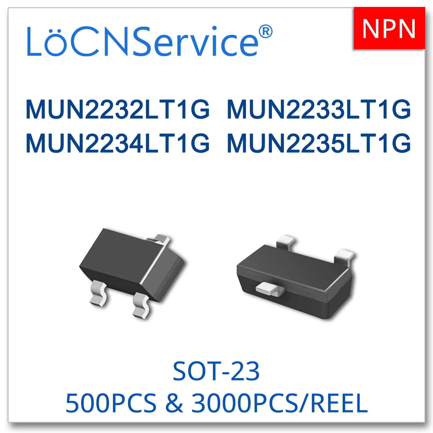 

LoCNService 3000PCS 500PCS SOT23 SC59 MUN2232LT1G MUN2233LT1G MUN2234LT1G MUN2235LT1G NPN SMD Transistor High quality