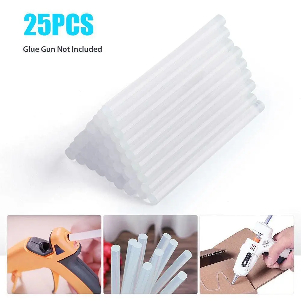 

10/25pcs Hot Melt Glue Sticks 7mm Diamter 100mm Length Tools Gun Glue Sticks Hot Repair Melt Album Craft For Electric Glue K0K1