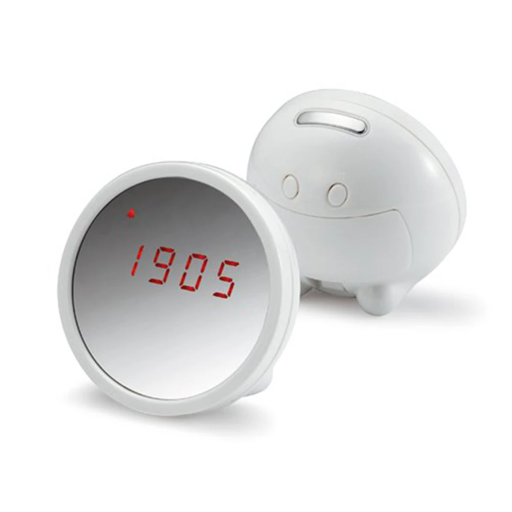 Портативный цифровые часы будильник светодиодный зеркало мульти Функция