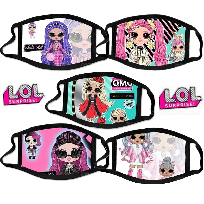 LOL Surprise OMG детская маска для взрослых женщин рот Maks девушка милая кукла лицо