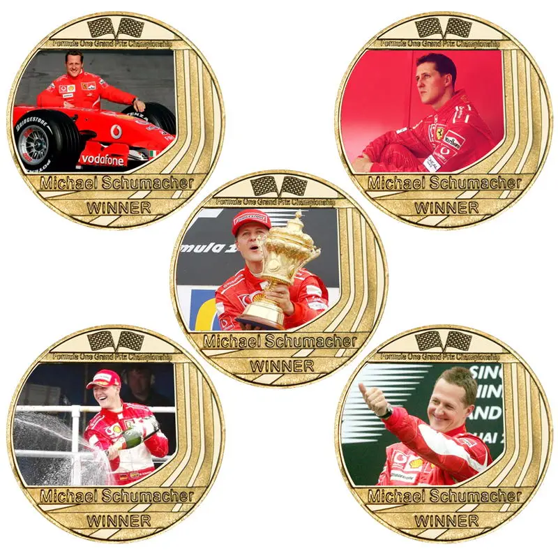 WR чемпион мира водителей Позолоченные памятные монеты спортивные коллекционные