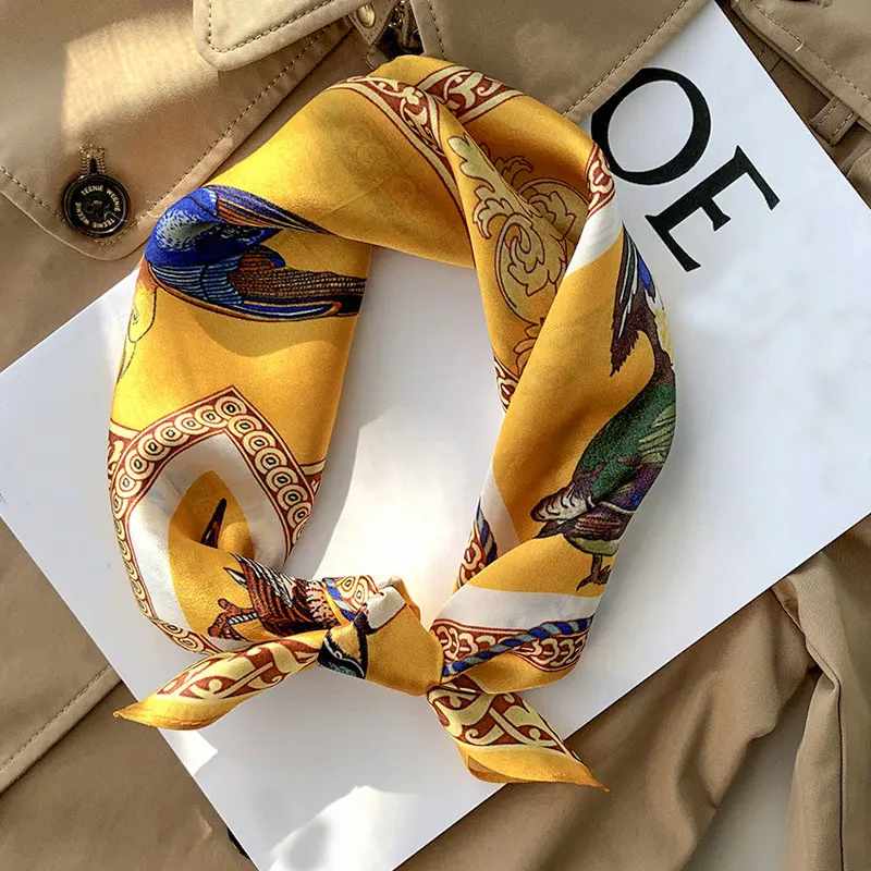 

Квадратный шарф из 100% натурального шелка, женский шарф Bufanda, шарф, 2021 шейный платок, женский шарф-Бандана из пашмины