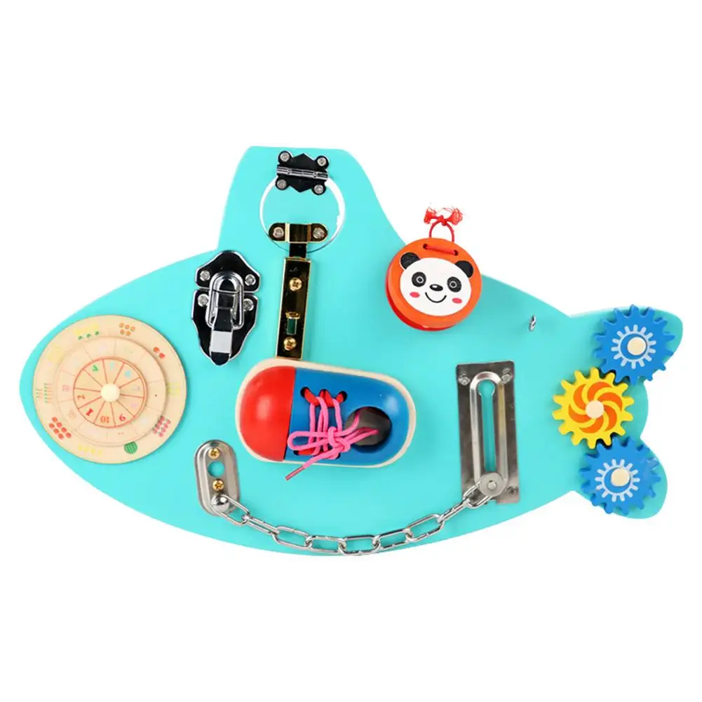 

Montessori Wooden Toys Wooden Sensory Toys Toddler Motor Skill Toys 7-In-1 Preschool Educational Toy Dressing Skills Toy For