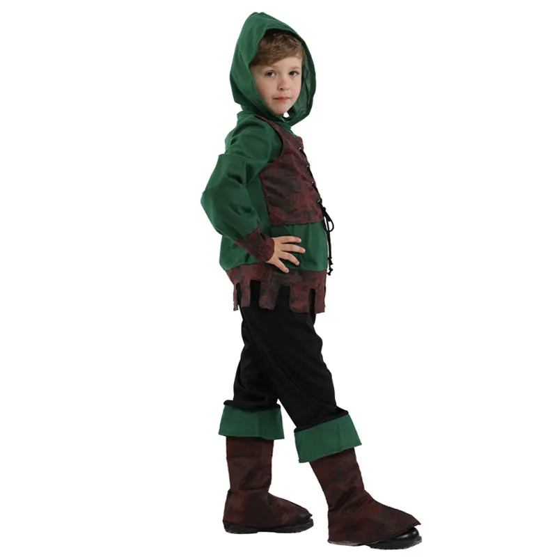 Umorden детский средневековый Archer Hunter Robin Hood Костюм для мальчиков Хэллоуин Карнавал