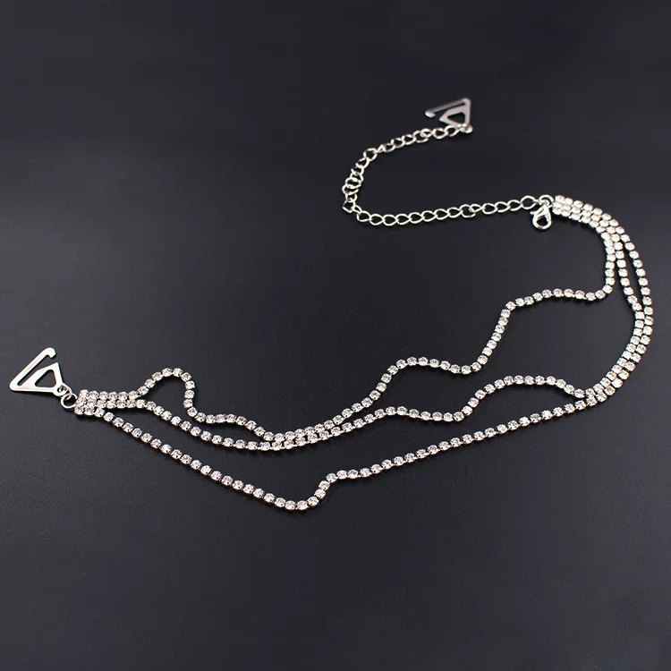 Хрустальные металлические бретельки для бюстгальтера невидимые Наплечные цепи