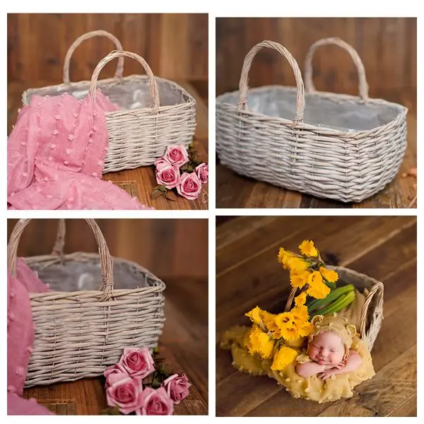 Реквизит для детской фотосъемки корзина новорожденных реквизит аксессуары