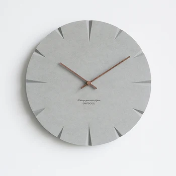 Factory Direct Low Price High Quality Fashion Wall Clock Decor Home Gift Big Grey Watch Wood 290*290 Indoor DIY