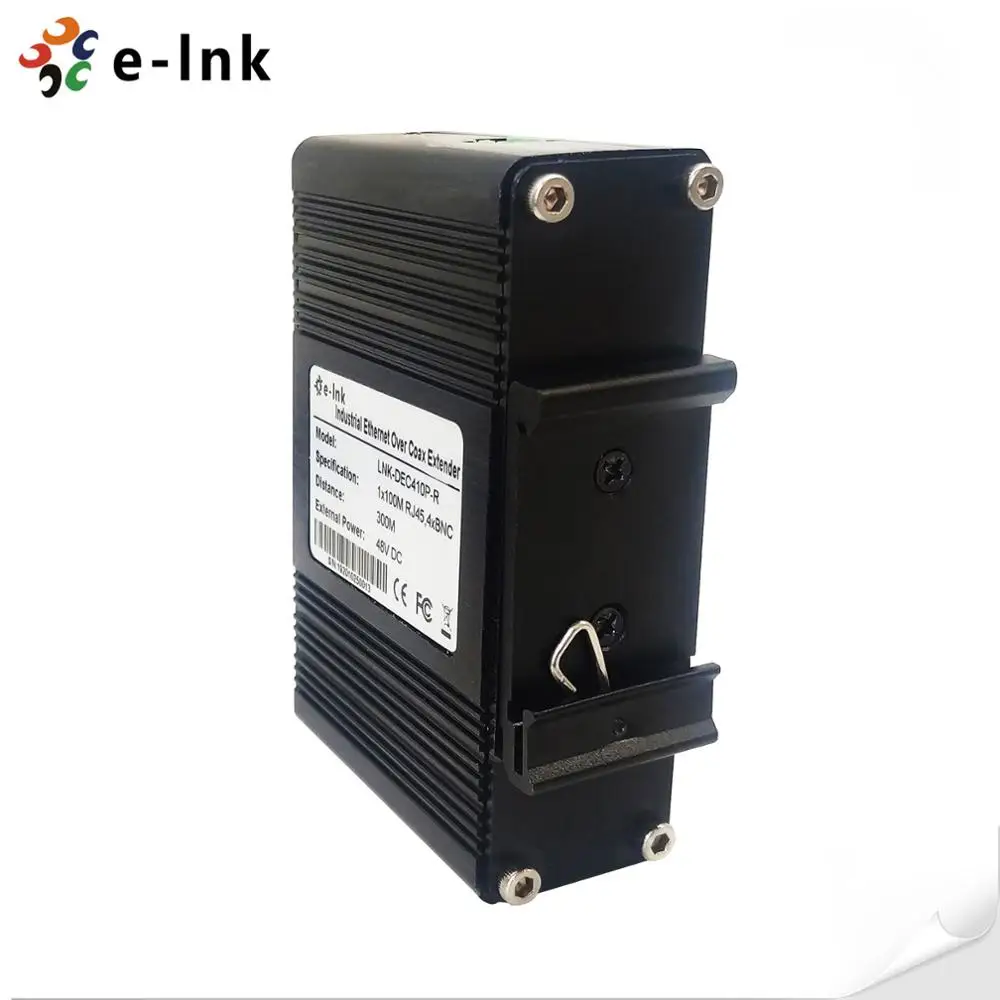 Промышленный приемник EOC с 4 портами POC Ethernet Over Coax конвертер Rx подключение к 1Ch