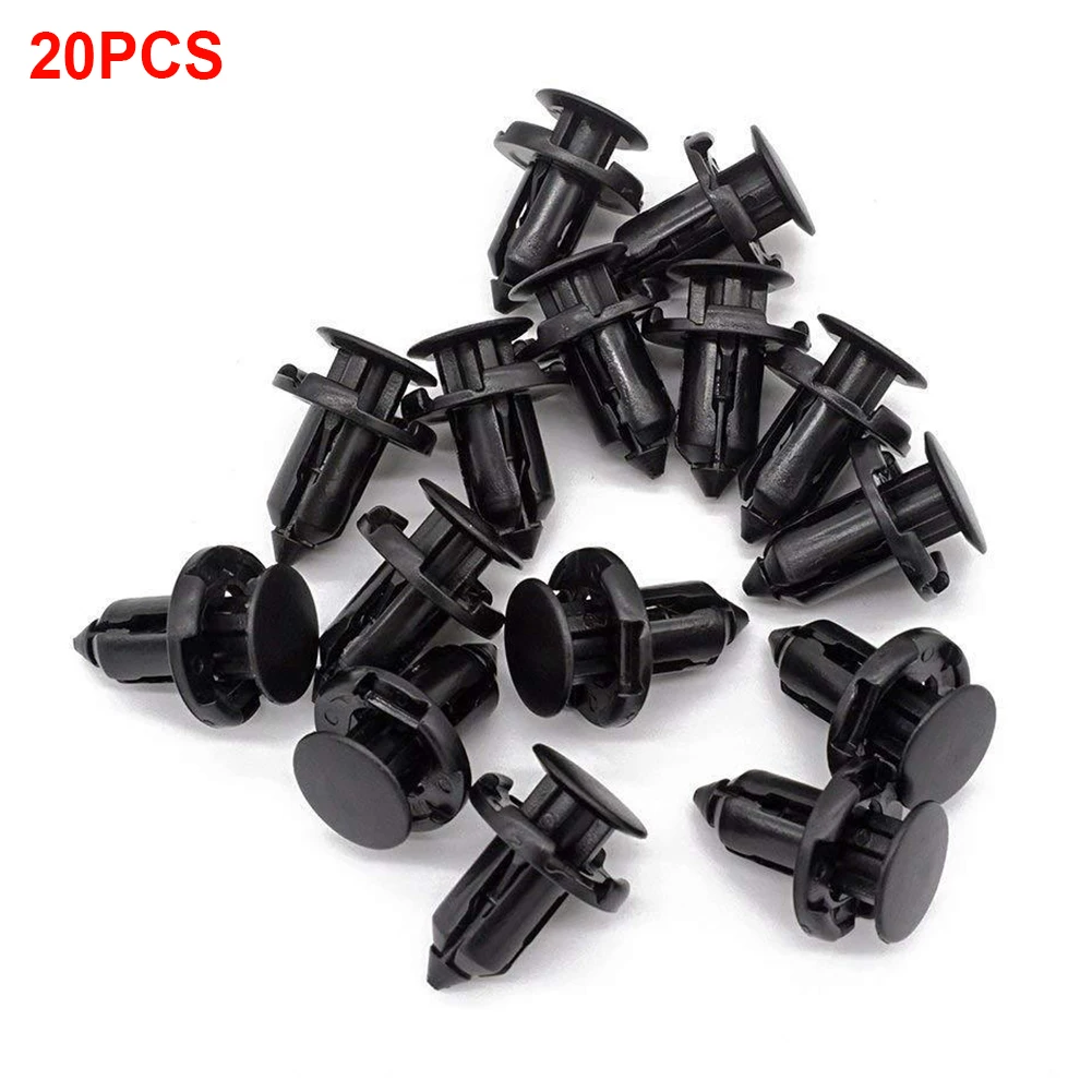 20шт Автомобиль Черный авто крепеж крышка двигателя Тип нажима пластиковые