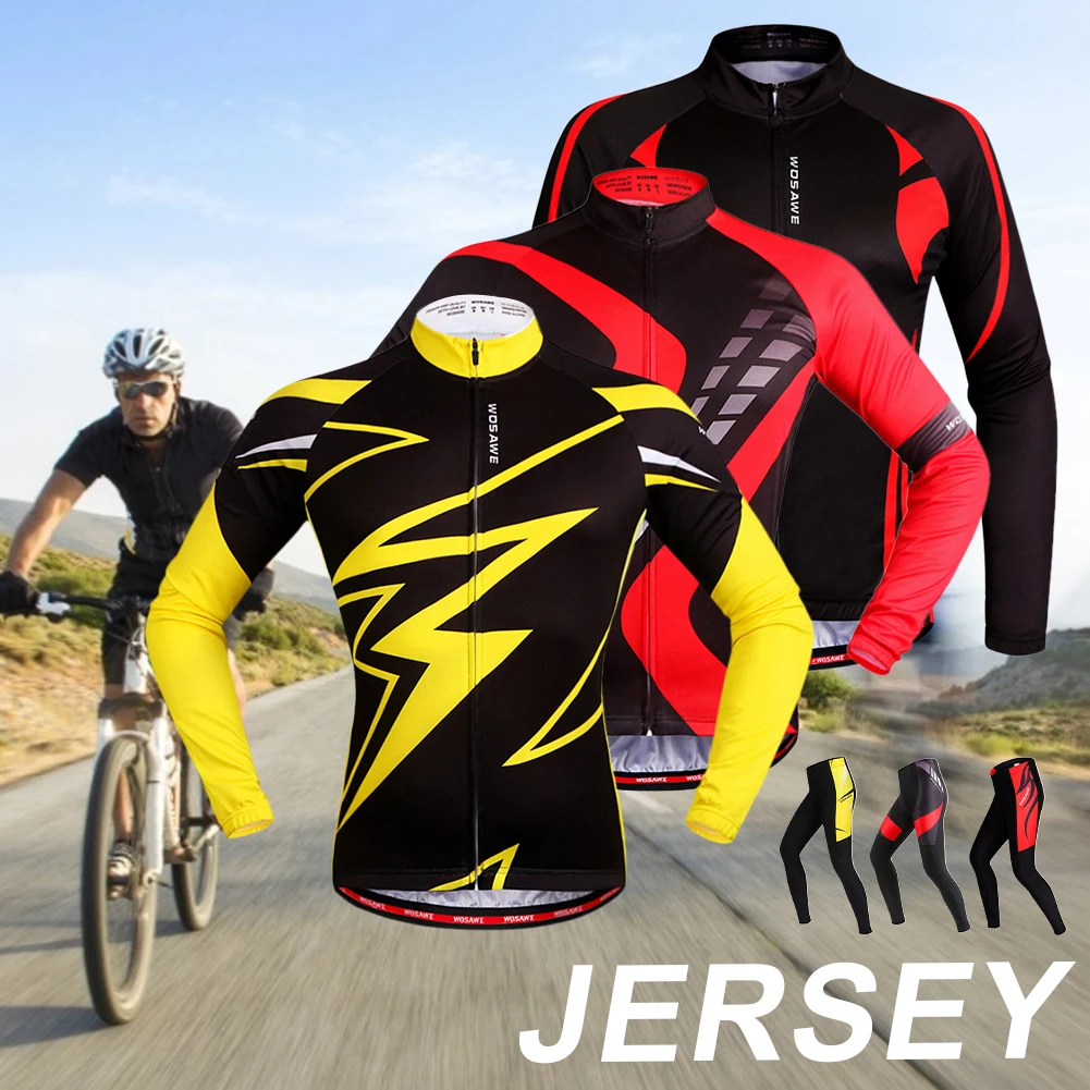 

Cycling Jersey Set Long Sleeve Mountain Bike Cycling Clothing Breathable MTB Bicycle Clothes Wear Suit for Mans Clothes