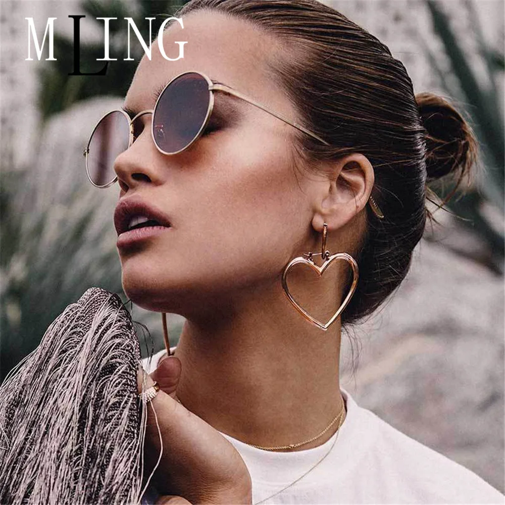 Женские винтажные серьги подвески MLING золотистого/розового золота простые