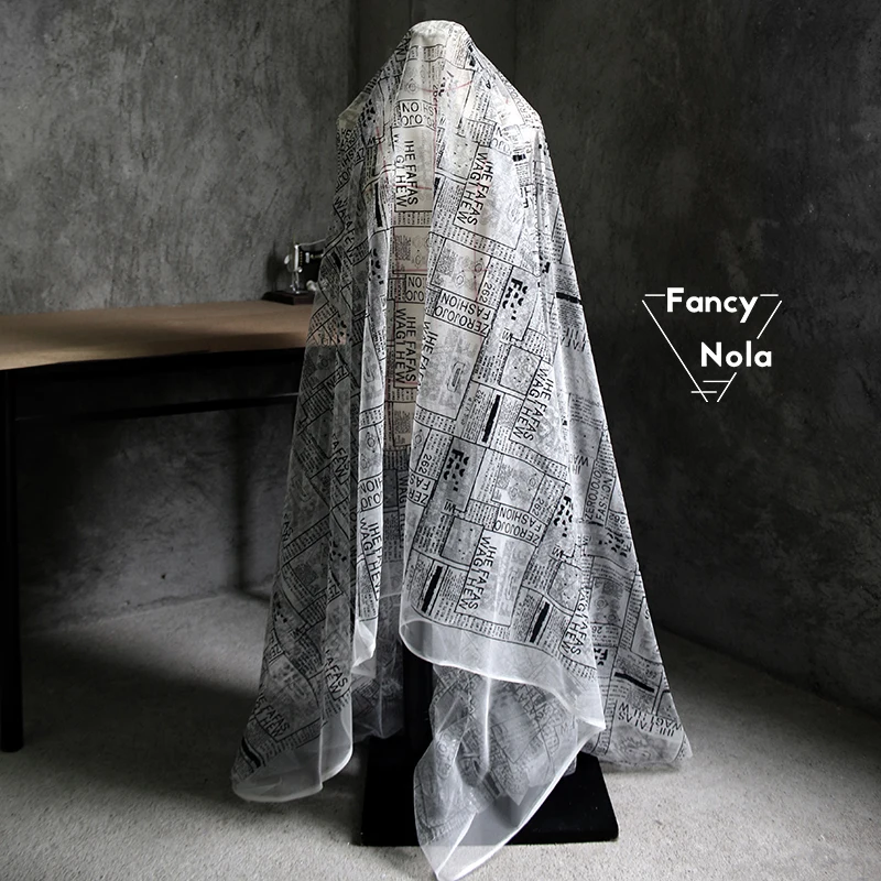 Газовая ткань для газет весна/лето потрясающая Тюль шириной 155 см Креативная