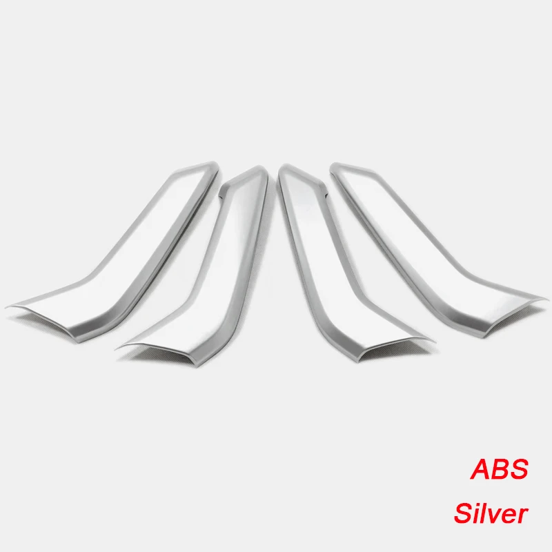 ABS Silver 4 шт. Автомобильная стильная Внутренняя Рамка дверной ручки с блестками для Volkswage Jetta A7-настоящее внутреннее покрытие ручки двери наклейки с блестками - Название цвета: ABS Silver