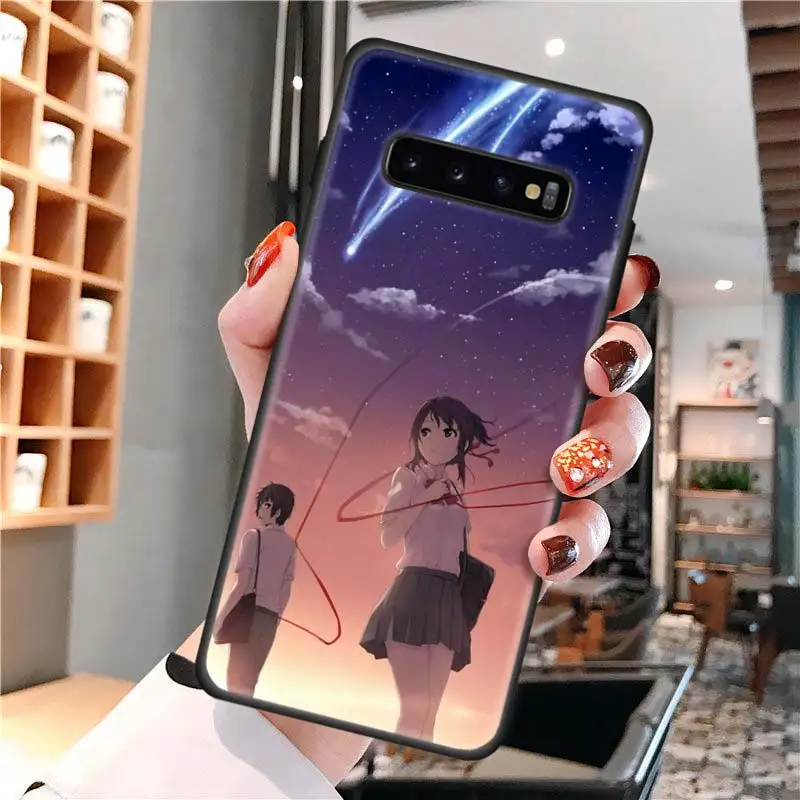 

Your Name Anime Case for Samsung Galaxy S20 FE Ultra 5G S10 Plus S10e S9 Note 20 10 Lite Black Silicone Phone Cover