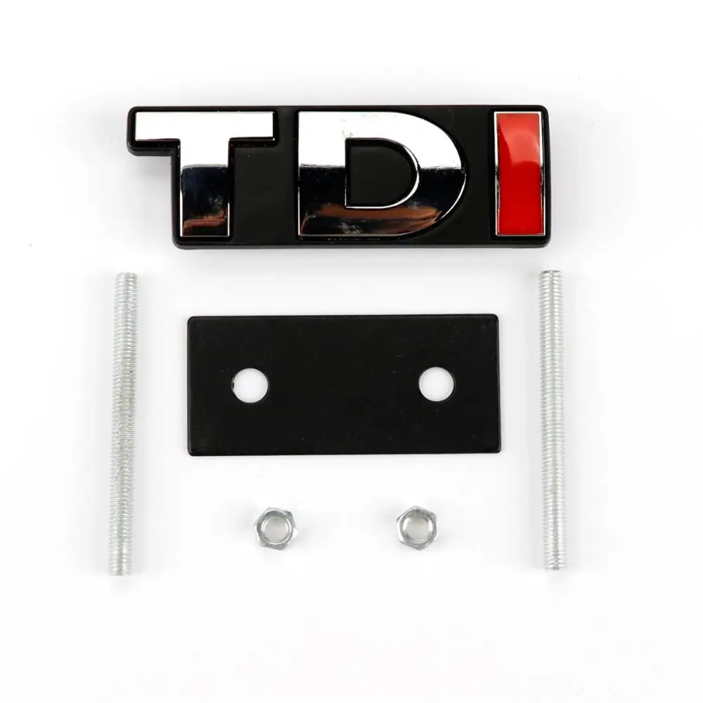 Металлическая 3D Автомобильная передняя решетка TDI эмблема на капот Стайлинг