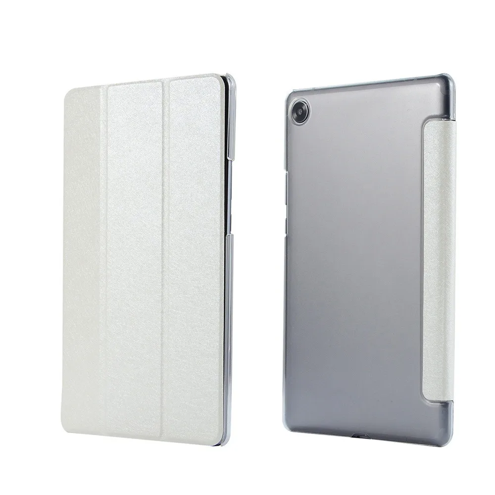 Складной чехол книжка для планшета 8 4 дюйма Huawei MediaPad M5 прозрачный кожаный с
