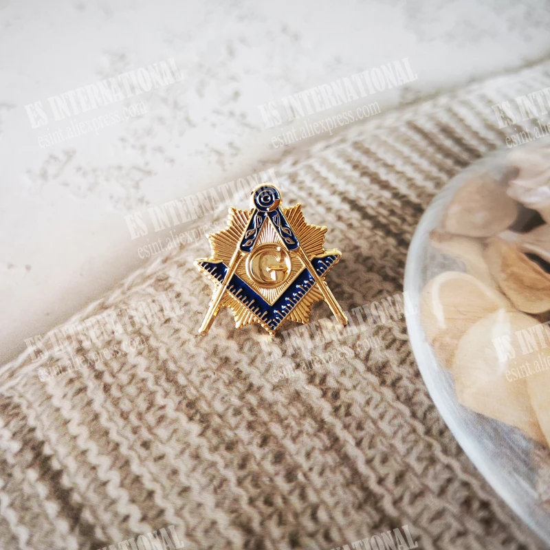

Значок Masonic, золотой, металлический